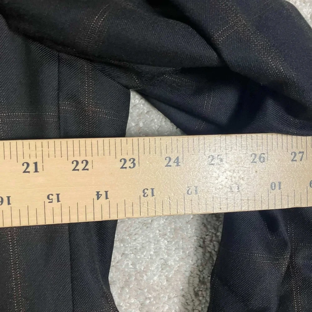 Brooks Brothers Golden Fleece Blazer Mens XL 46 Black Windowpane Double Breasted